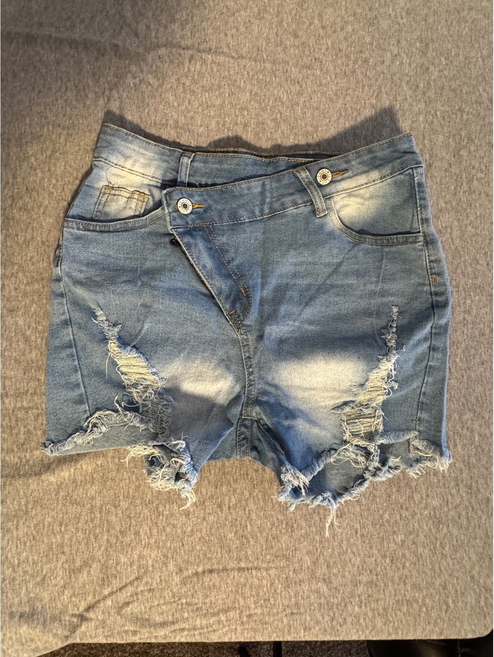 YMI Blue Distressed Denim Shorts Size S